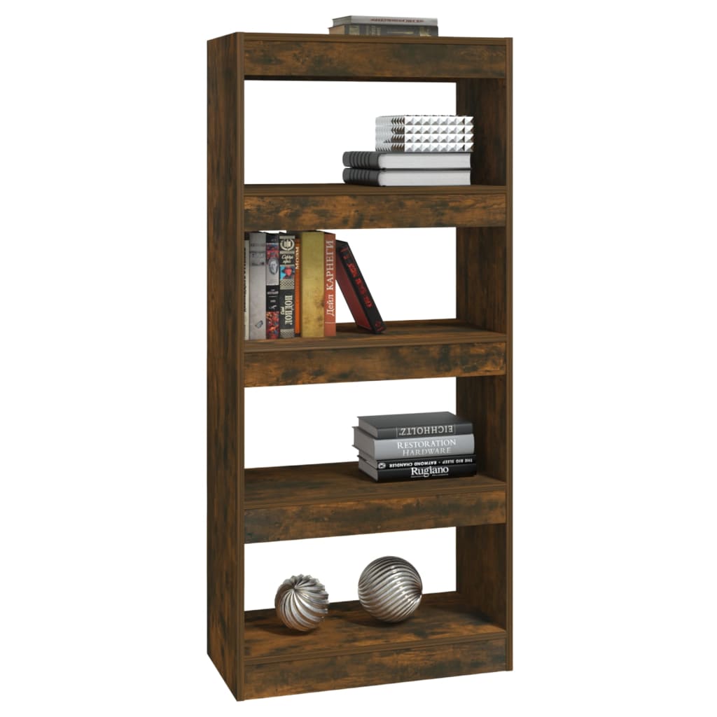 vidaXL Bibliotecă/Separator stejar afumat 60x30x135 cm, lemn prelucrat vidaXL Bibliotecă/Separator stejar afumat 60x30x135 cm, lemn prelucrat