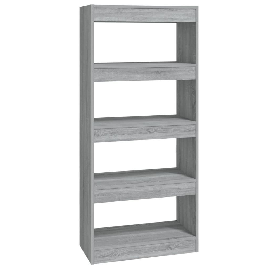 vidaXL Bibliotecă/Separator, sonoma gri, 60x30x135 cm, lemn prelucrat vidaXL Bibliotecă/Separator, sonoma gri, 60x30x135 cm, lemn prelucrat