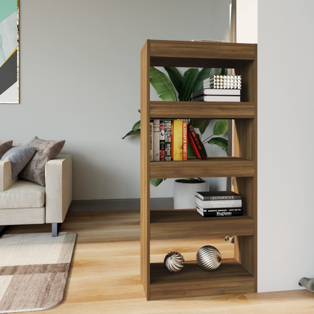 vidaXL Bibliotecă/Separator stejar maro, 60x30x135 cm, lemn prelucrat vidaXL Bibliotecă/Separator stejar maro, 60x30x135 cm, lemn prelucrat