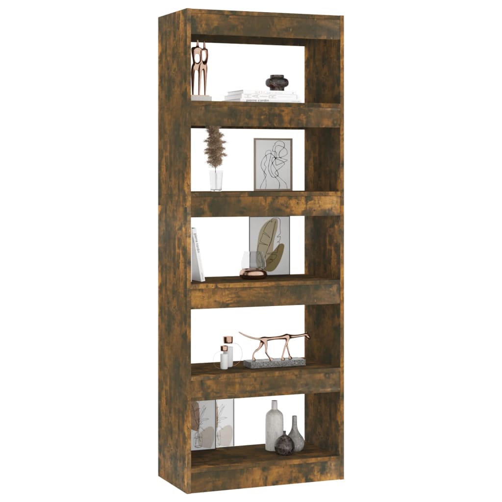 vidaXL Bibliotecă/Separator stejar afumat 60x30x166 cm, lemn prelucrat vidaXL Bibliotecă/Separator stejar afumat 60x30x166 cm, lemn prelucrat