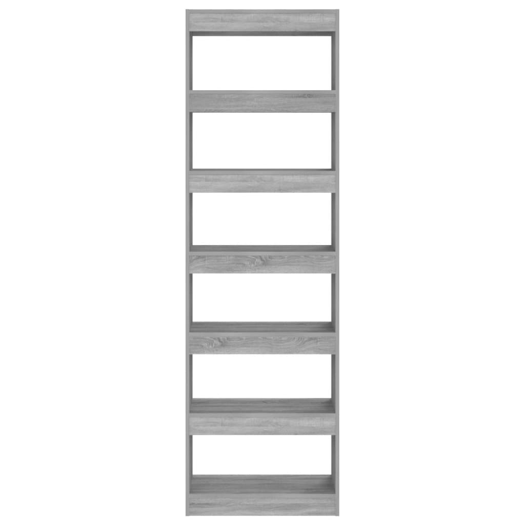 vidaXL Bibliotecă/Separator cameră, gri sonoma, 60x30x198 cm vidaXL Bibliotecă/Separator cameră, gri sonoma, 60x30x198 cm
