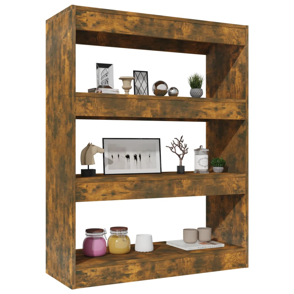 vidaXL Bibliotecă/Separator cameră, stejar, 80x30x103cm, lemn compozit vidaXL Bibliotecă/Separator cameră, stejar, 80x30x103cm, lemn compozit