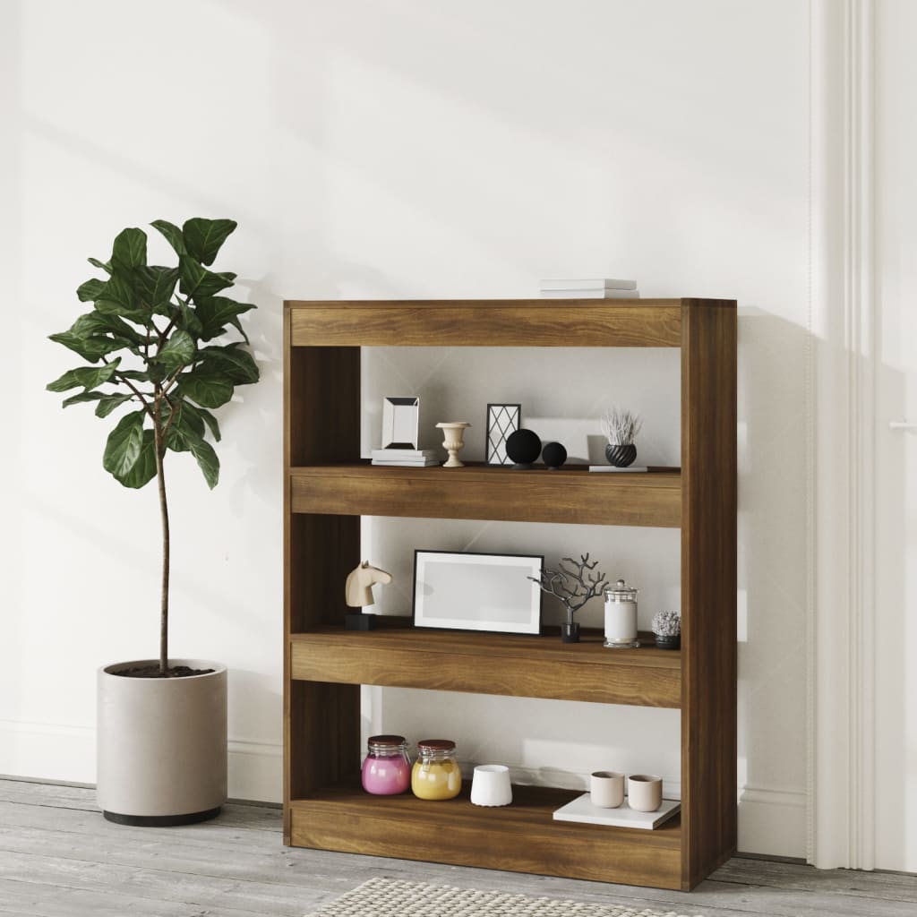 vidaXL Bibliotecă/Separator cameră, stejar, 80x30x103cm lemn compozit vidaXL Bibliotecă/Separator cameră, stejar, 80x30x103cm lemn compozit