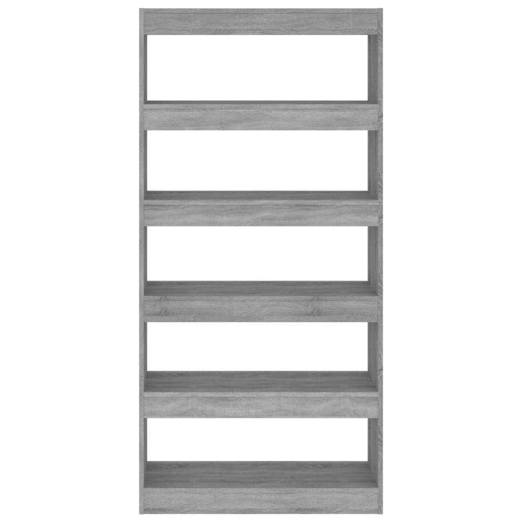 vidaXL Bibliotecă/Separator cameră, gri sonoma, 80x30x166 cm, PAL vidaXL Bibliotecă/Separator cameră, gri sonoma, 80x30x166 cm, PAL