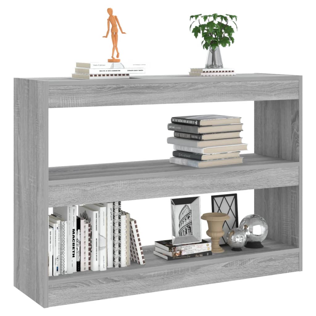 vidaXL Bibliotecă/Separator cameră, gri sonoma, 100x30x72 cm vidaXL Bibliotecă/Separator cameră, gri sonoma, 100x30x72 cm