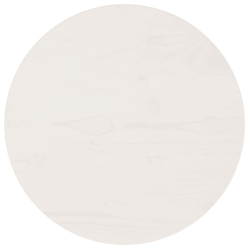 vidaXL Blat de masă, alb, Ø40x2,5 cm, lemn masiv de pin