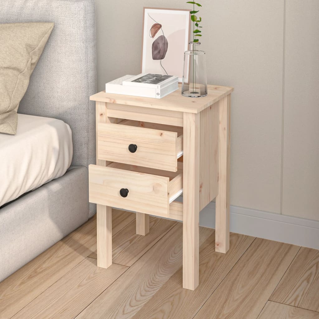 vidaXL Noptiere, 40x35x61,5 cm, lemn masiv de pin vidaXL Noptiere, 40x35x61,5 cm, lemn masiv de pin