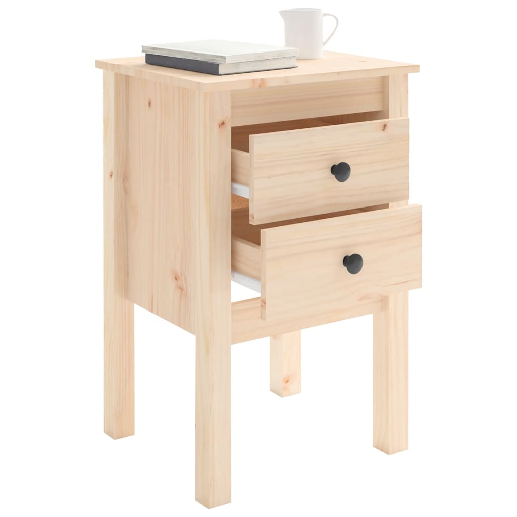 vidaXL Noptiere, 2 buc., 40x35x61,5 cm, lemn masiv de pin vidaXL Noptiere, 2 buc., 40x35x61,5 cm, lemn masiv de pin
