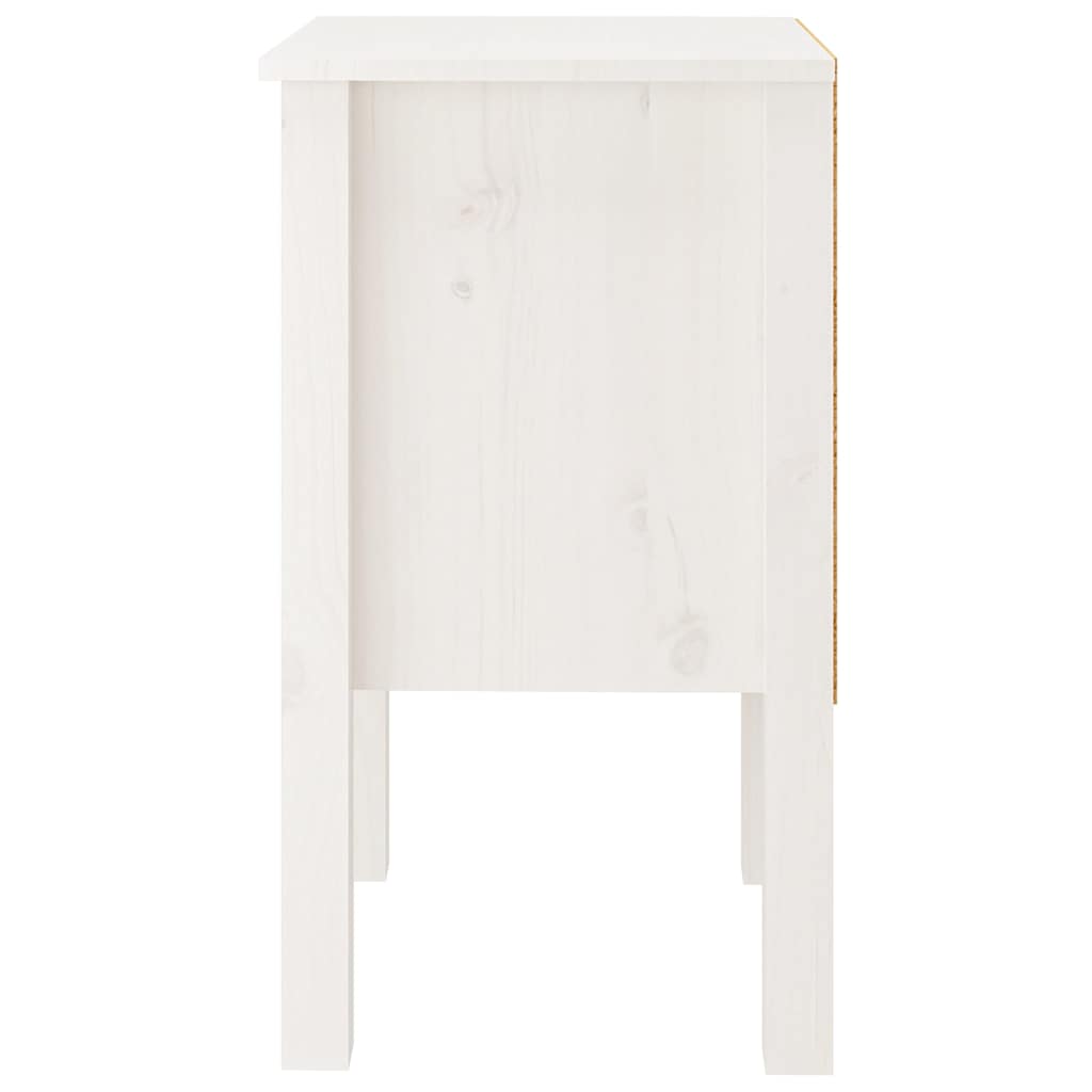 vidaXL Noptiere, 2 buc., alb, 40x35x61,5 cm, lemn masiv de pin