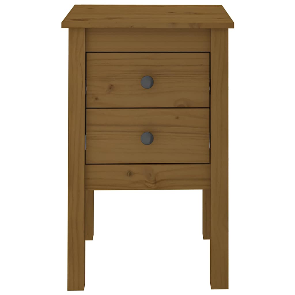vidaXL Noptiere, 2 buc, maro miere, 40x35x61,5 cm, lemn masiv de pin