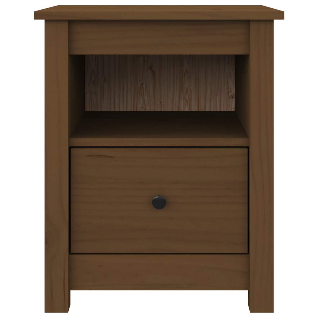 vidaXL Noptiere, 2 buc, maro miere, 40x35x49 cm, lemn masiv de pin