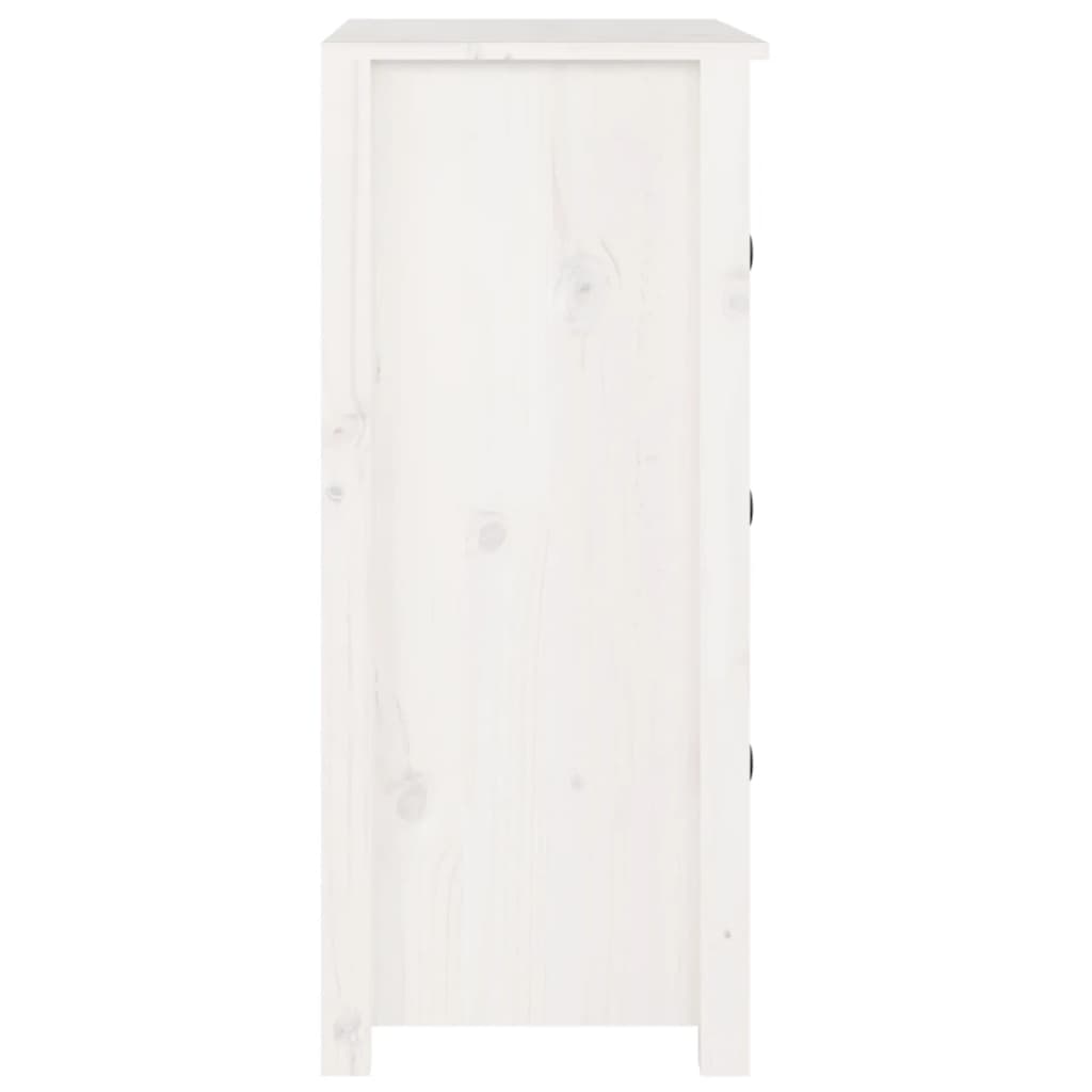 vidaXL Servantă, alb, 70x35x80 cm, lemn masiv de pin