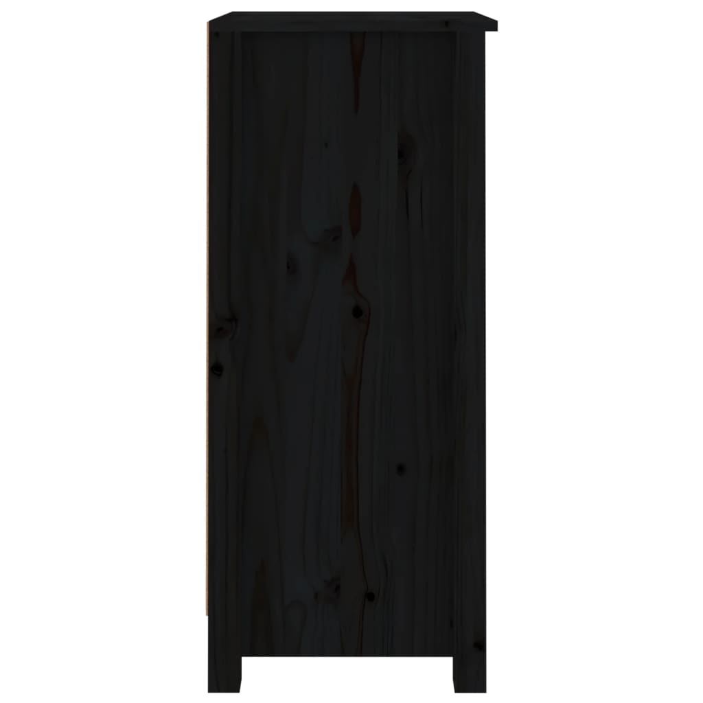 vidaXL Servantă, negru, 40x35x80 cm, lemn masiv de pin vidaXL Servantă, negru, 40x35x80 cm, lemn masiv de pin