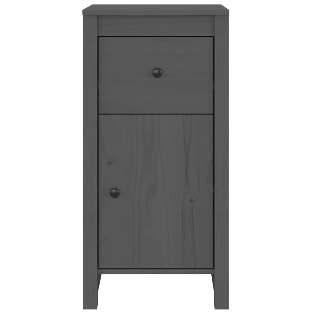 vidaXL Servante, 2 buc., gri, 40x35x80 cm, lemn masiv de pin vidaXL Servante, 2 buc., gri, 40x35x80 cm, lemn masiv de pin