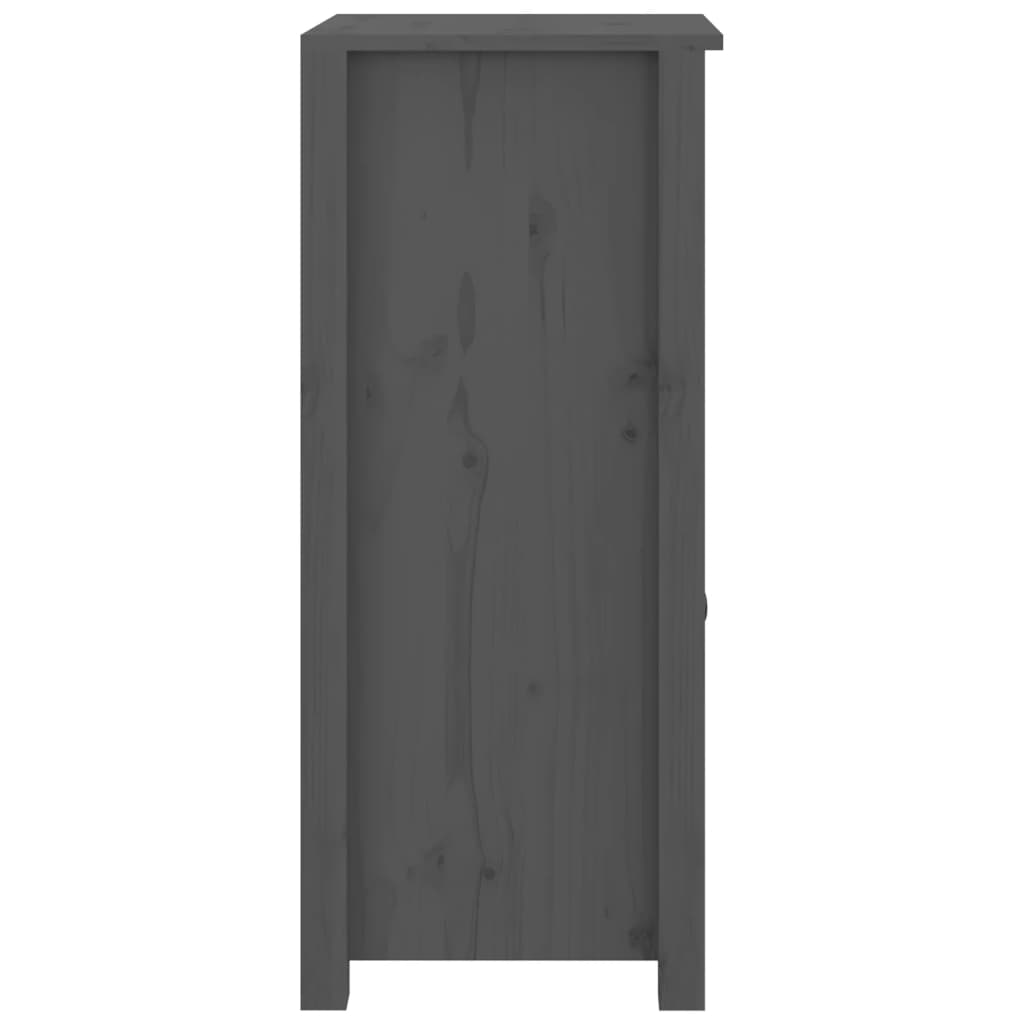vidaXL Servante, 2 buc., gri, 40x35x80 cm, lemn masiv de pin vidaXL Servante, 2 buc., gri, 40x35x80 cm, lemn masiv de pin