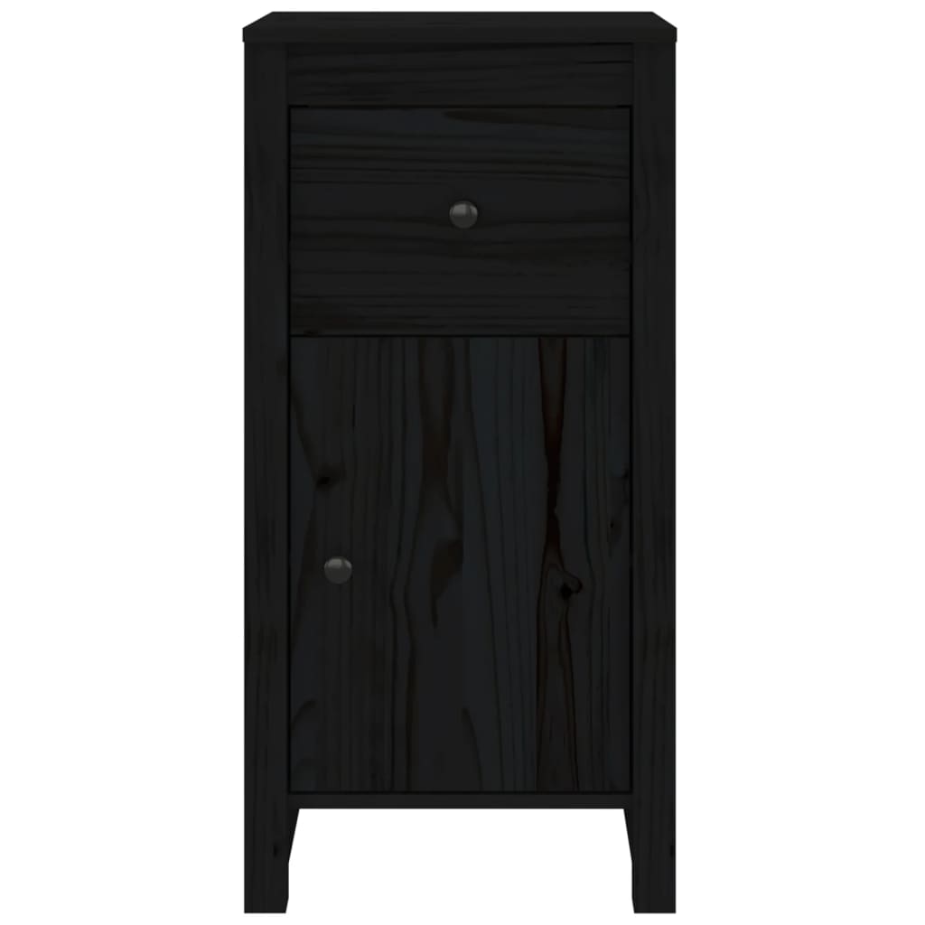 vidaXL Servante, 2 buc., negru, 40x35x80 cm, lemn masiv de pin vidaXL Servante, 2 buc., negru, 40x35x80 cm, lemn masiv de pin