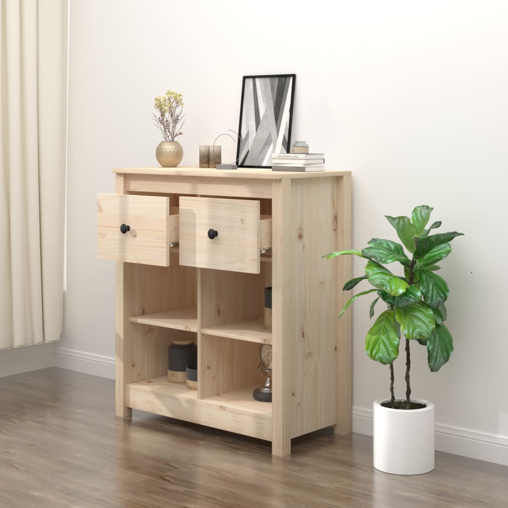 vidaXL Servantă, 70x35x80 cm, lemn masiv de pin