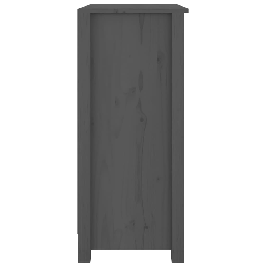 vidaXL Servantă, gri, 70x35x80 cm, lemn masiv de pin