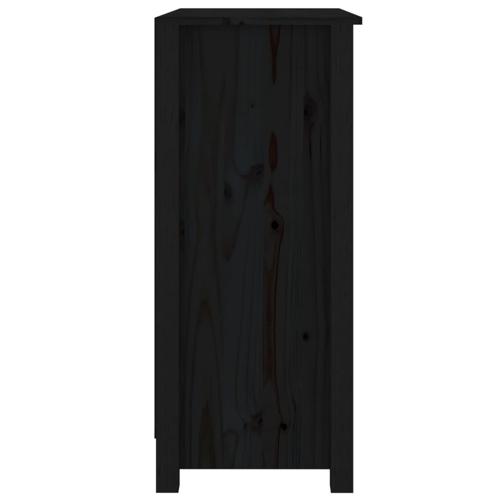 vidaXL Servantă, negru, 70x35x80 cm, lemn masiv de pin vidaXL Servantă, negru, 70x35x80 cm, lemn masiv de pin