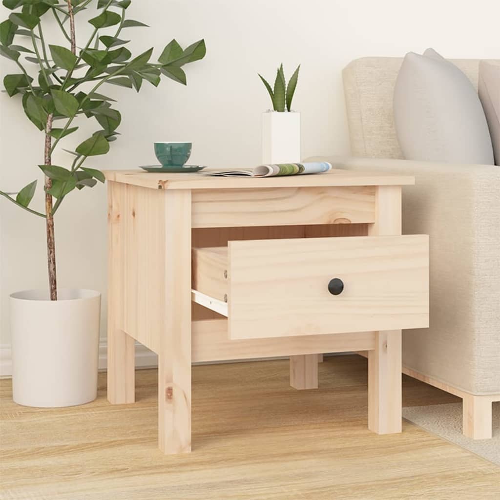 vidaXL Mese laterale, 2 buc., 40x40x39 cm, lemn masiv de pin