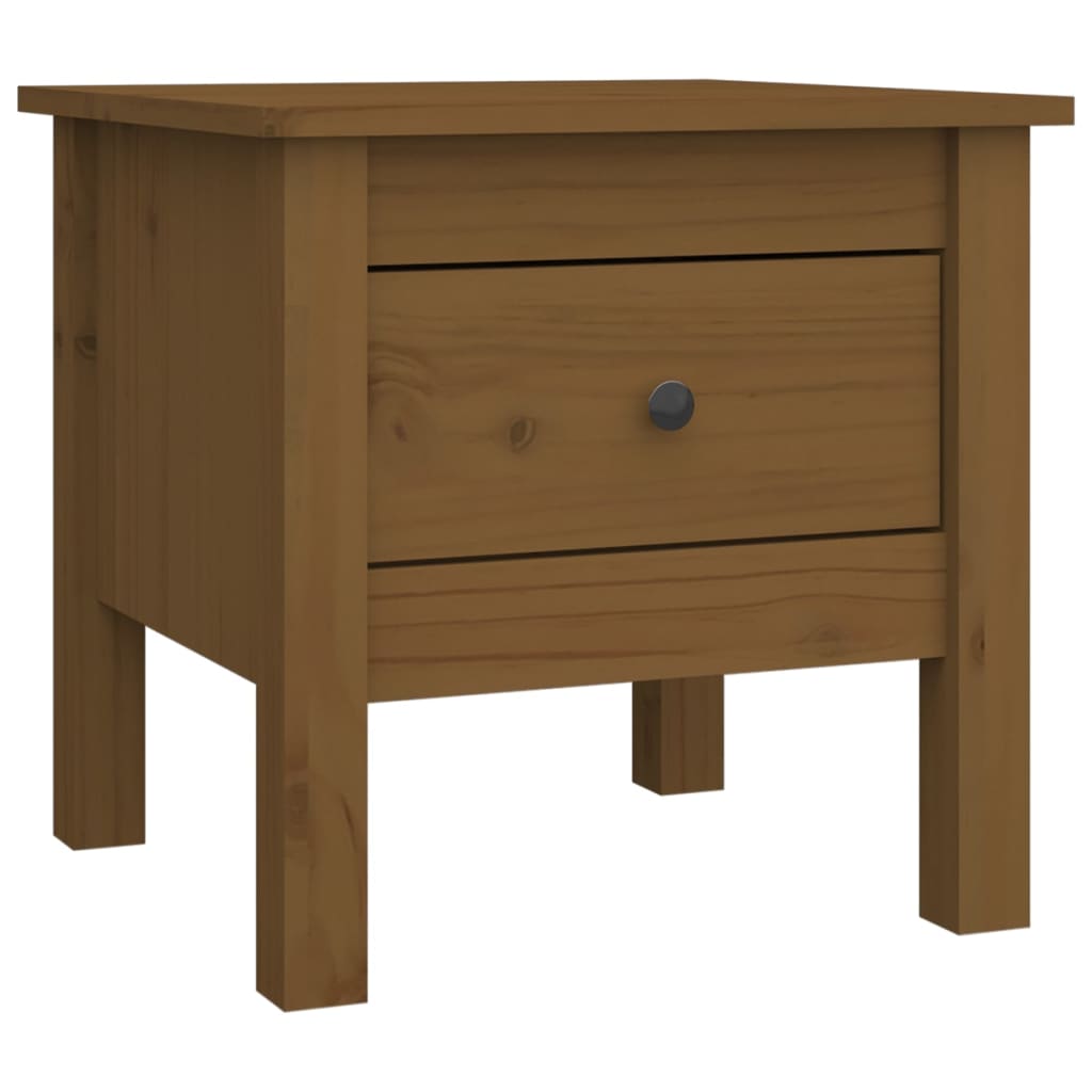 vidaXL Mese laterale 2 buc. maro miere 40x40x39 cm lemn masiv de pin