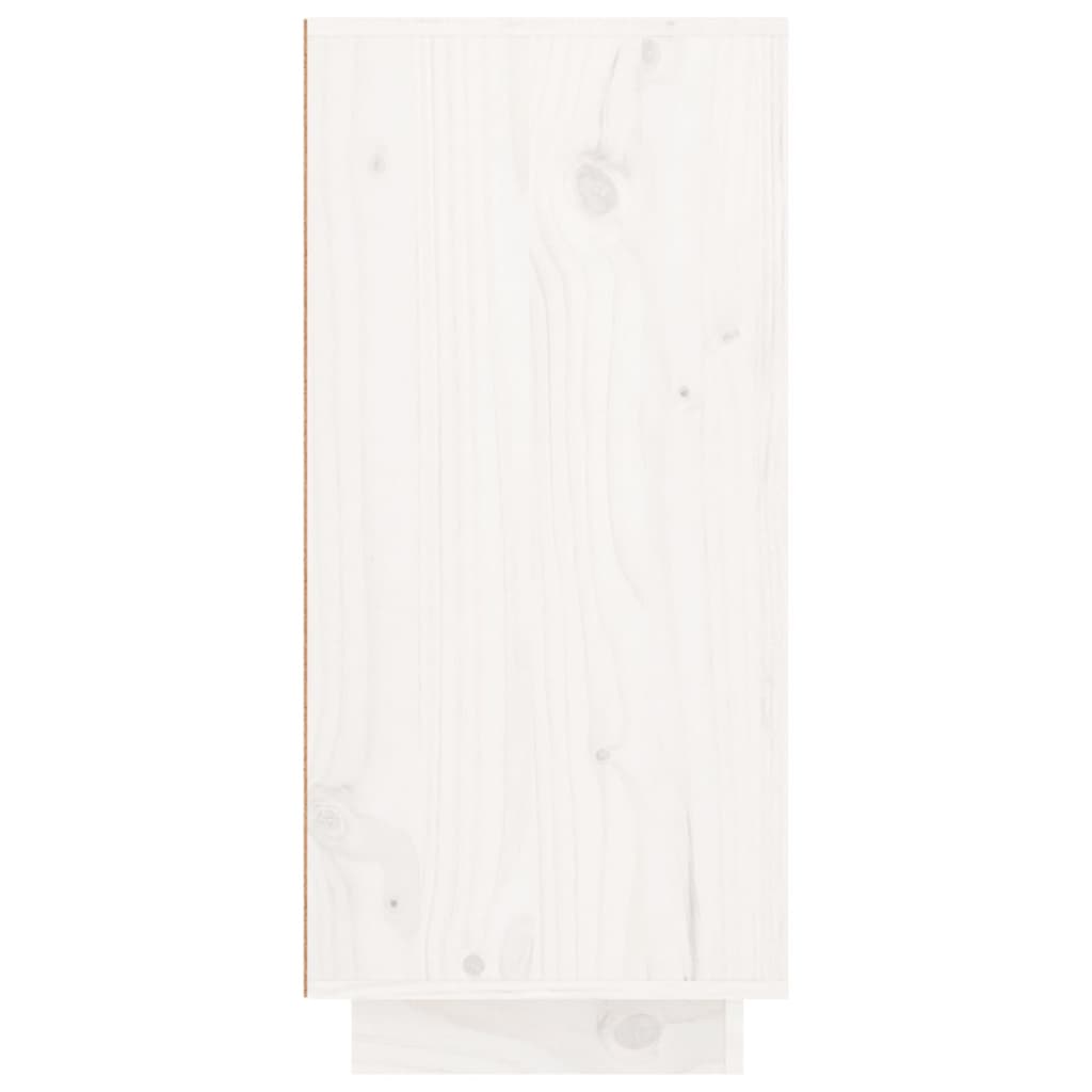 vidaXL Servantă, alb, 111x34x75 cm, lemn masiv de pin