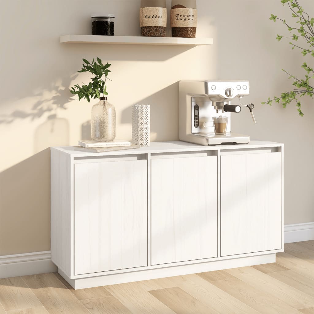 vidaXL Servantă, alb, 111x34x60 cm, lemn masiv de pin vidaXL Servantă, alb, 111x34x60 cm, lemn masiv de pin