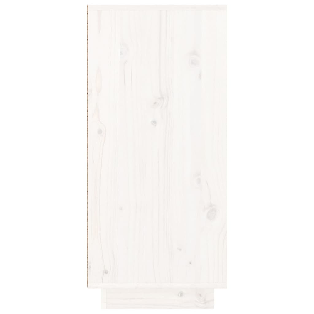 vidaXL Servantă, alb, 110x34x75 cm, lemn masiv de pin
