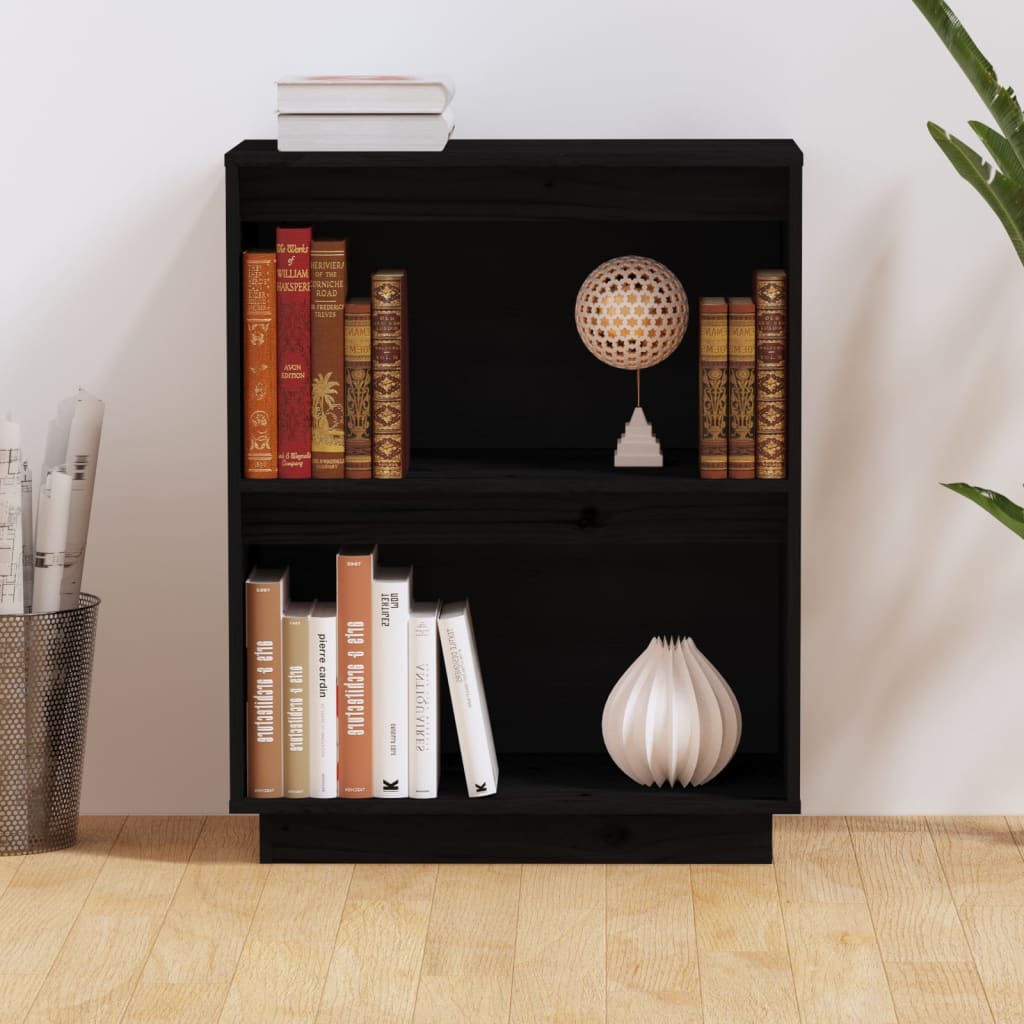 vidaXL Dulap consolă, negru, 60x34x75 cm, lemn masiv de pin vidaXL Dulap consolă, negru, 60x34x75 cm, lemn masiv de pin