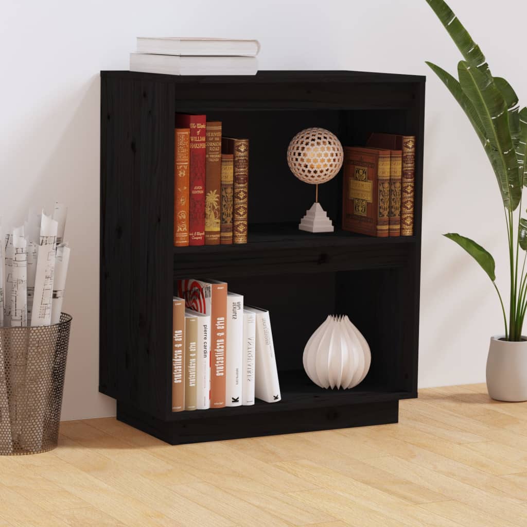 vidaXL Dulap consolă, negru, 60x34x75 cm, lemn masiv de pin vidaXL Dulap consolă, negru, 60x34x75 cm, lemn masiv de pin