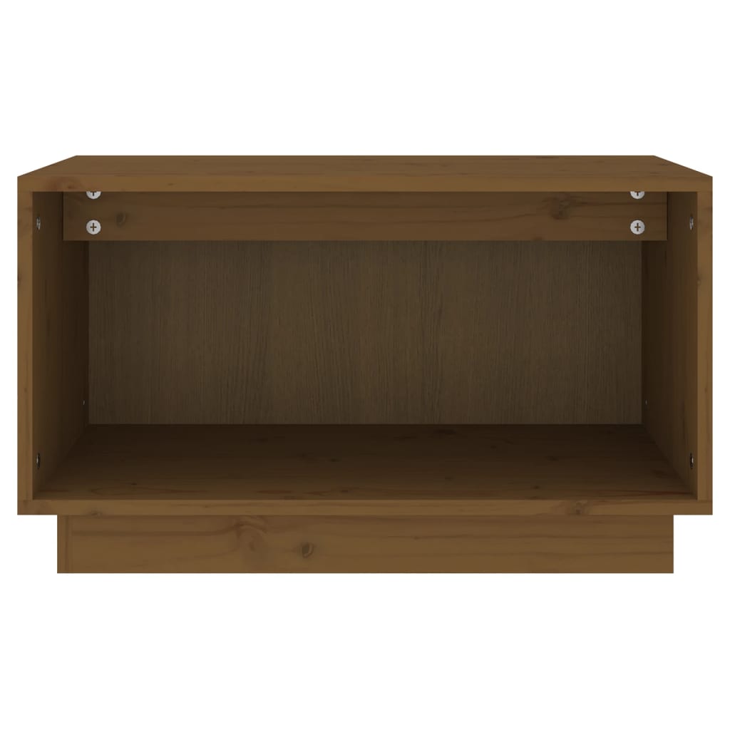 vidaXL Comodă TV, maro miere, 60x35x35 cm, lemn masiv de pin vidaXL Comodă TV, maro miere, 60x35x35 cm, lemn masiv de pin