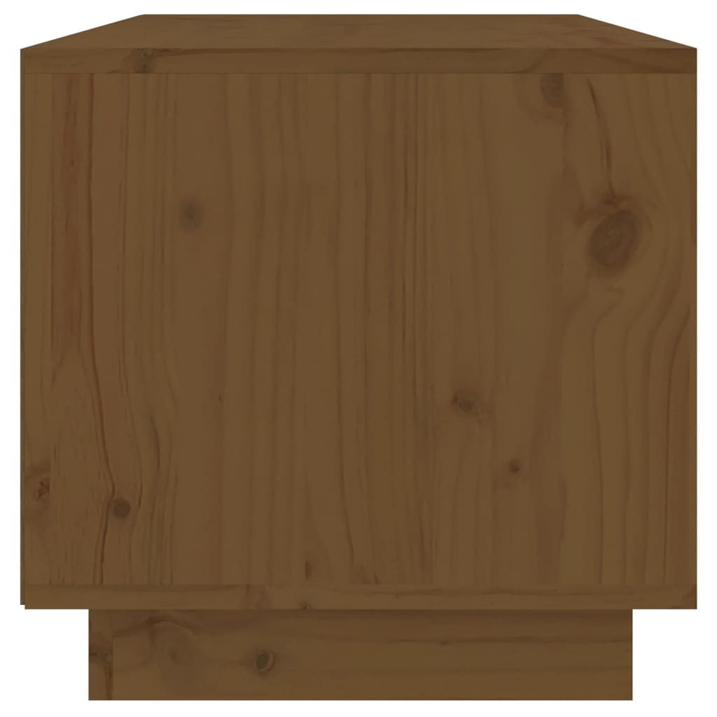 vidaXL Comodă TV, maro miere, 60x35x35 cm, lemn masiv de pin vidaXL Comodă TV, maro miere, 60x35x35 cm, lemn masiv de pin