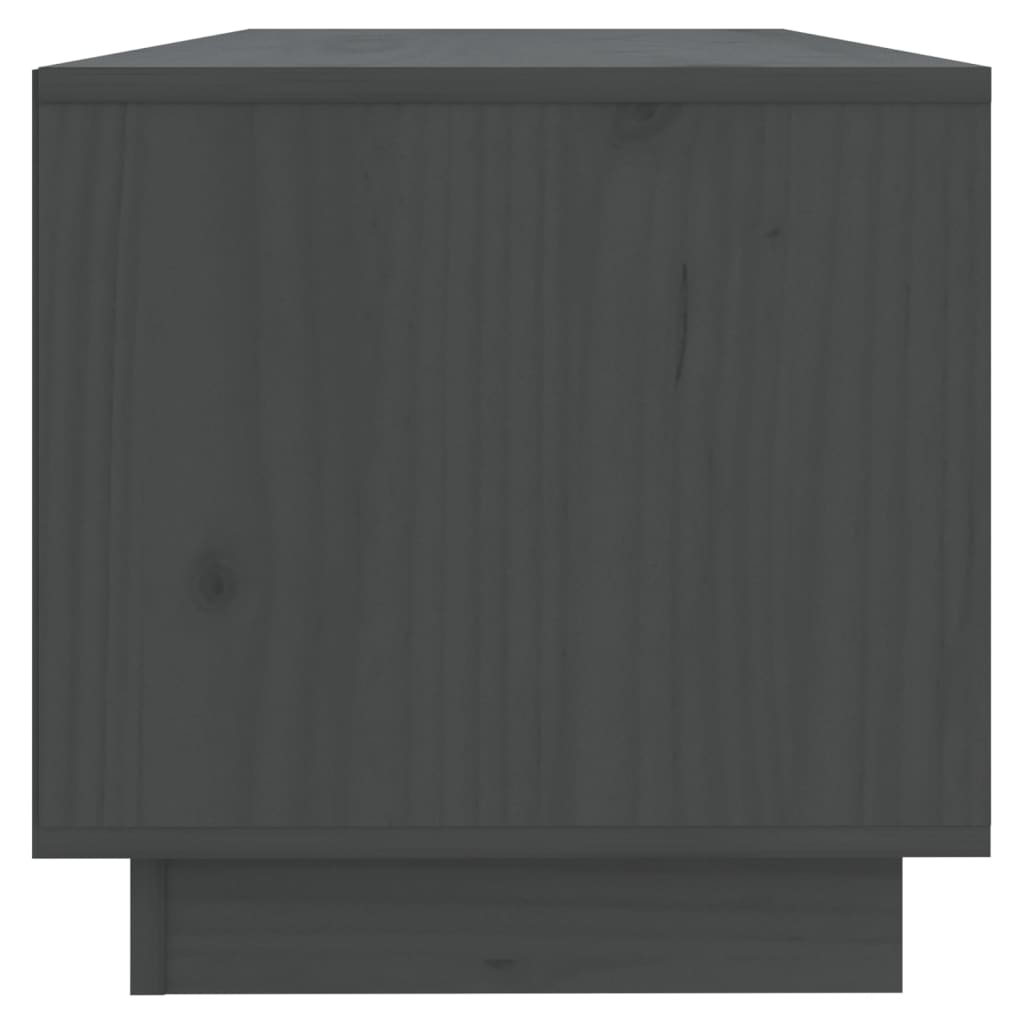 vidaXL Comodă TV, gri, 90x35x35 cm, lemn masiv de pin vidaXL Comodă TV, gri, 90x35x35 cm, lemn masiv de pin