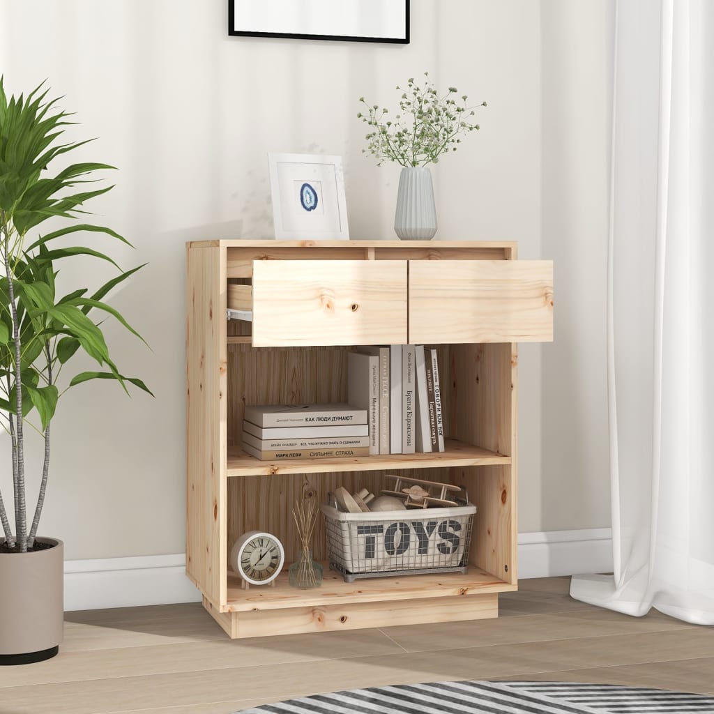 vidaXL Dulap consolă, 60x34x75 cm, lemn masiv de pin vidaXL Dulap consolă, 60x34x75 cm, lemn masiv de pin