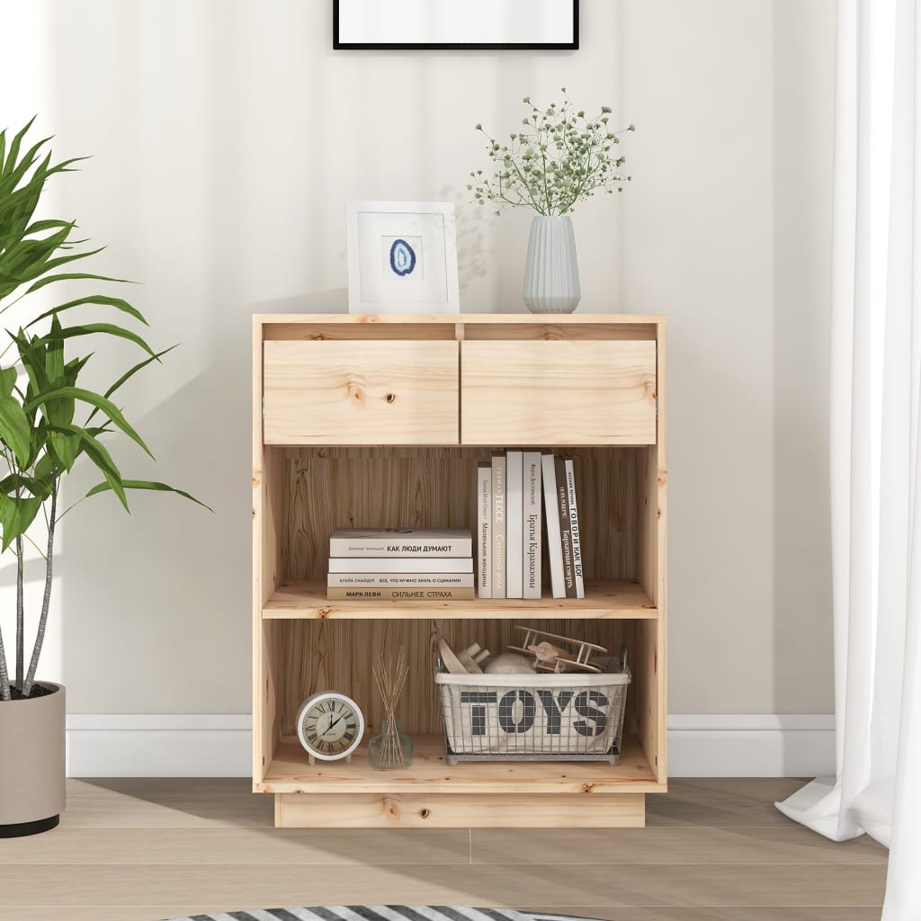 vidaXL Dulap consolă, 60x34x75 cm, lemn masiv de pin vidaXL Dulap consolă, 60x34x75 cm, lemn masiv de pin