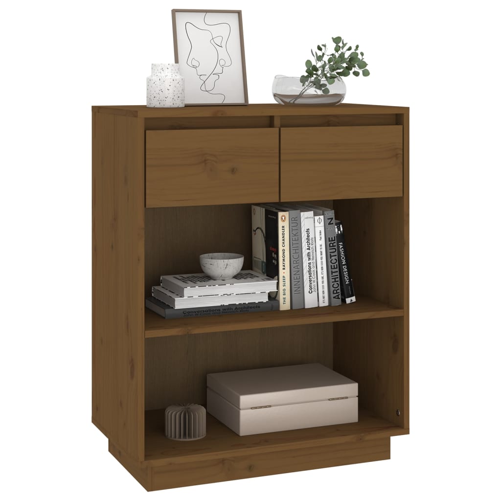 vidaXL Dulap consolă, maro miere, 60x34x75 cm, lemn masiv de pin vidaXL Dulap consolă, maro miere, 60x34x75 cm, lemn masiv de pin