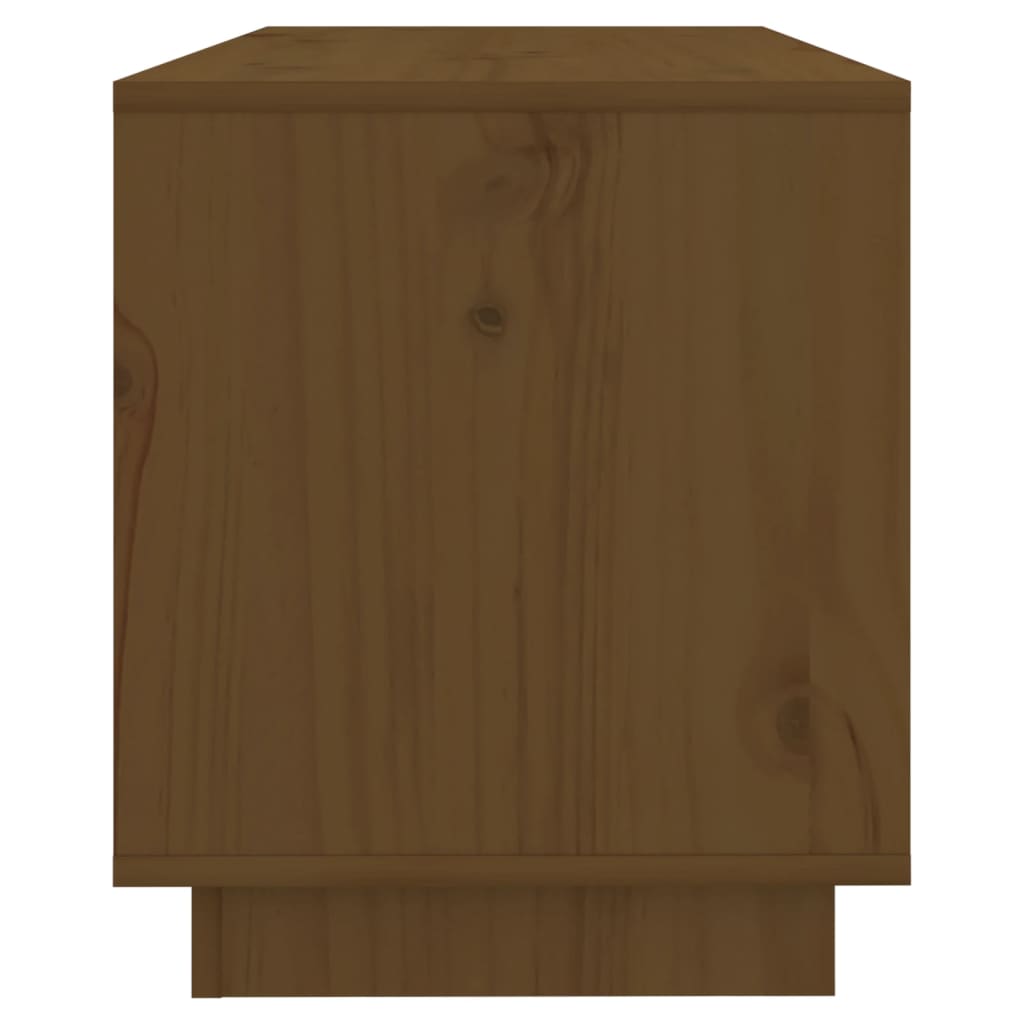 vidaXL Comodă TV, maro miere, 74x34x40 cm, lemn masiv de pin vidaXL Comodă TV, maro miere, 74x34x40 cm, lemn masiv de pin