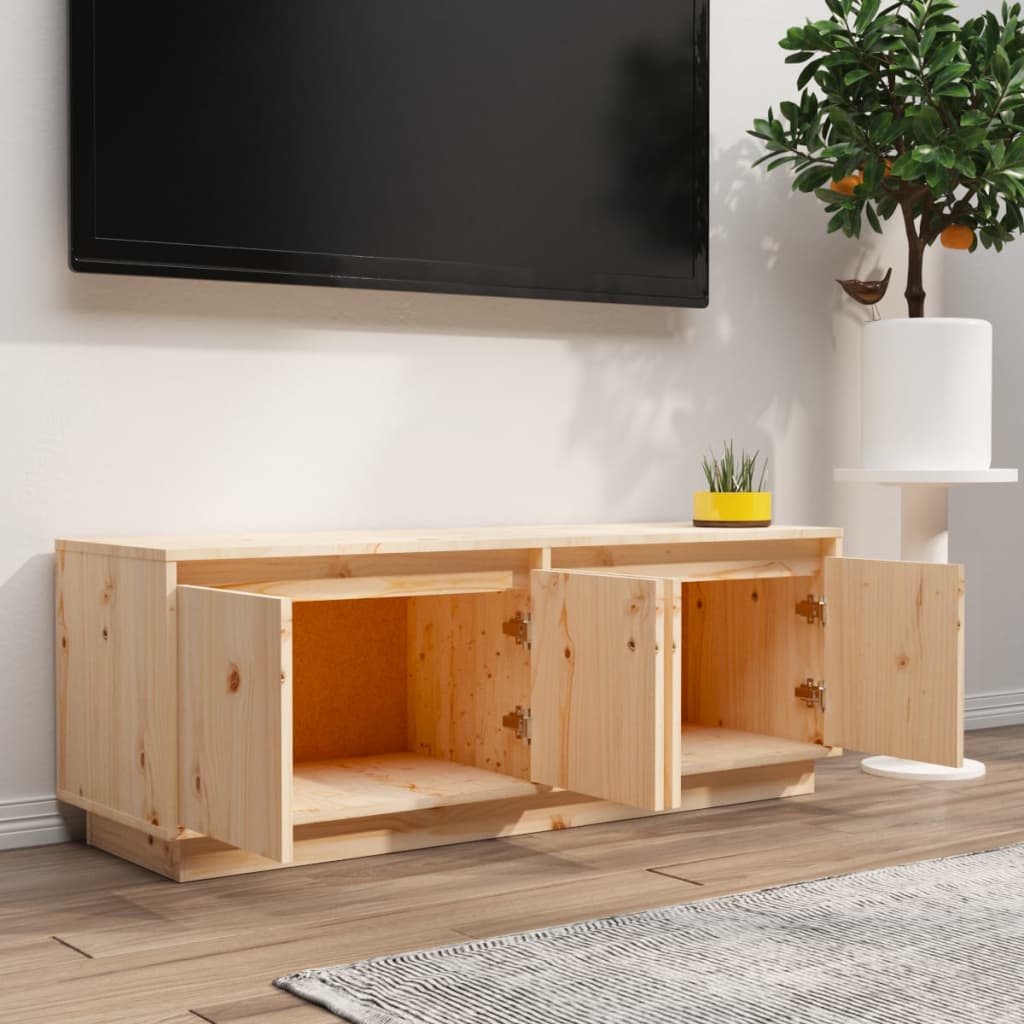 vidaXL Comodă TV, 110x34x40 cm, lemn masiv de pin