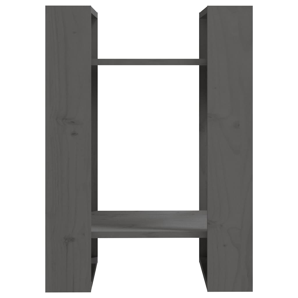 vidaXL Bibliotecă/Separator cameră, gri, 41x35x57 cm, lemn masiv pin vidaXL Bibliotecă/Separator cameră, gri, 41x35x57 cm, lemn masiv pin