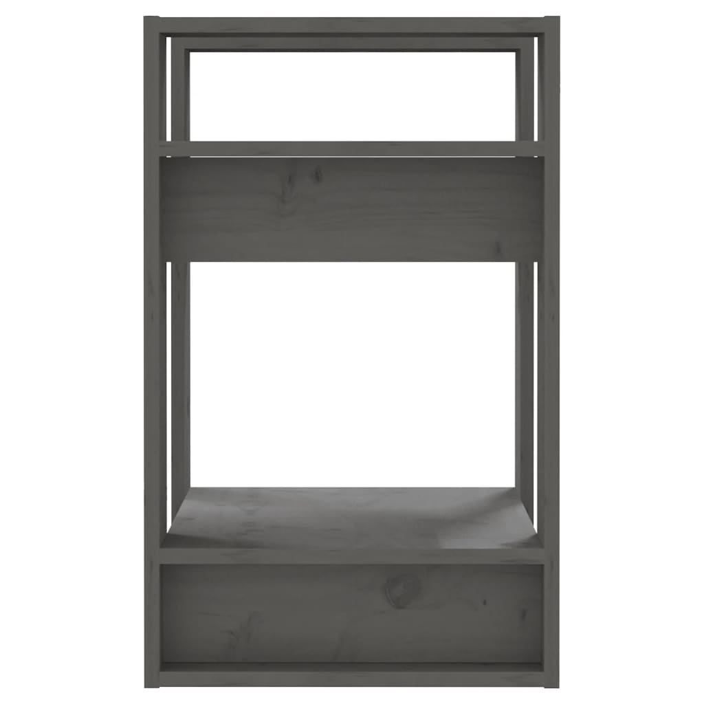 vidaXL Bibliotecă/Separator cameră, gri, 41x35x57 cm, lemn masiv pin vidaXL Bibliotecă/Separator cameră, gri, 41x35x57 cm, lemn masiv pin