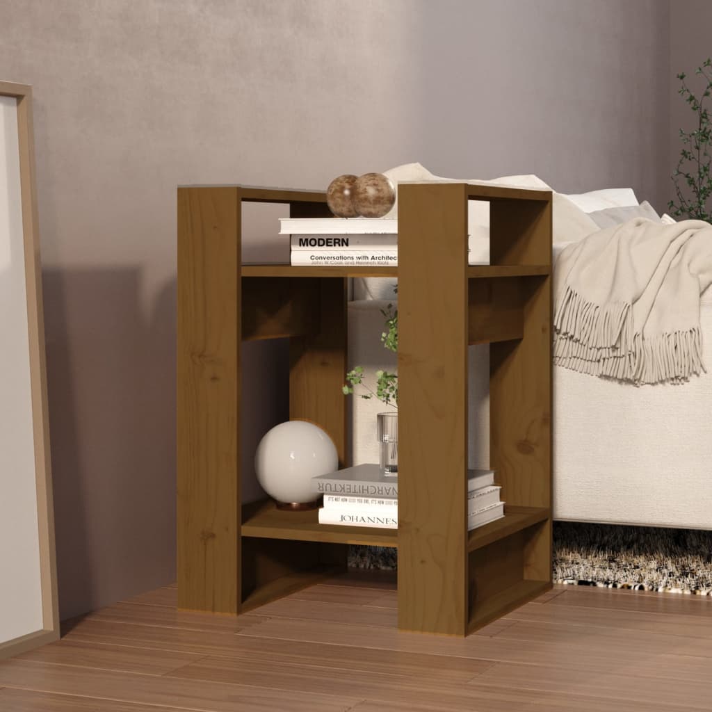 vidaXL Bibliotecă/Separator cameră, maro miere, 41x35x57 cm lemn pin