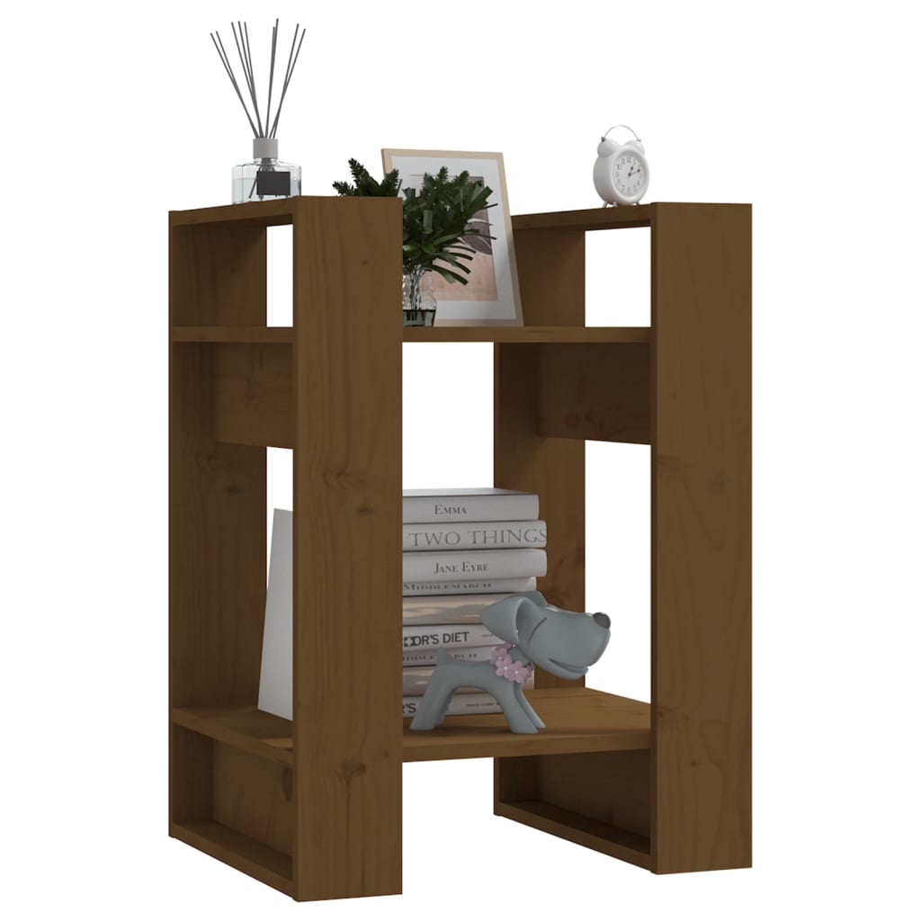 vidaXL Bibliotecă/Separator cameră, maro miere, 41x35x57 cm lemn pin