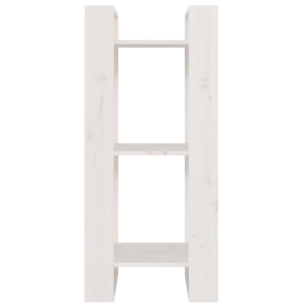 vidaXL Bibliotecă/Separator cameră, alb, 41x35x91 cm, lemn masiv pin vidaXL Bibliotecă/Separator cameră, alb, 41x35x91 cm, lemn masiv pin