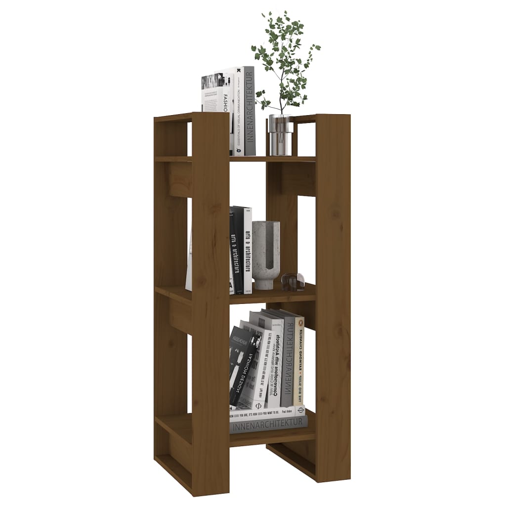vidaXL Bibliotecă/Separator cameră maro miere, 41x35x91 cm, lemn masiv