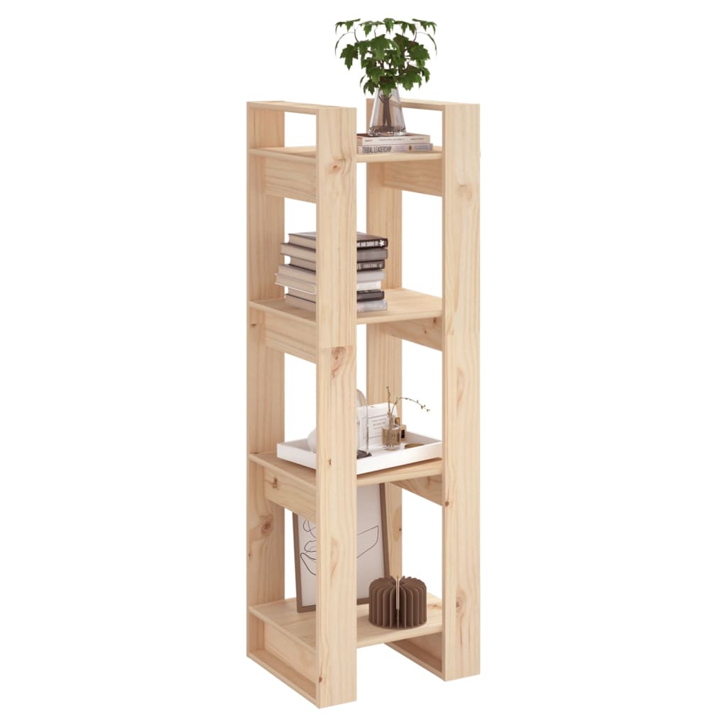 vidaXL Bibliotecă/Separator cameră, 41x35x125 cm, lemn masiv pin vidaXL Bibliotecă/Separator cameră, 41x35x125 cm, lemn masiv pin