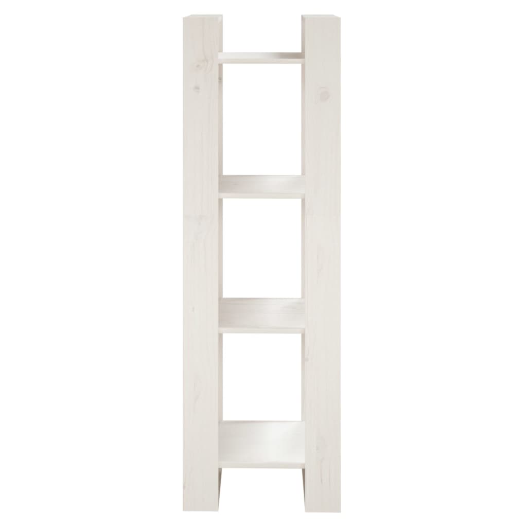 vidaXL Bibliotecă/Separator cameră, alb, 41x35x125 cm, lemn masiv pin vidaXL Bibliotecă/Separator cameră, alb, 41x35x125 cm, lemn masiv pin