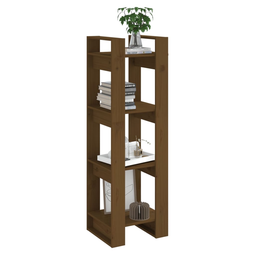 vidaXL Bibliotecă/Separator cameră maro miere 41x35x125 cm lemn masiv vidaXL Bibliotecă/Separator cameră maro miere 41x35x125 cm lemn masiv