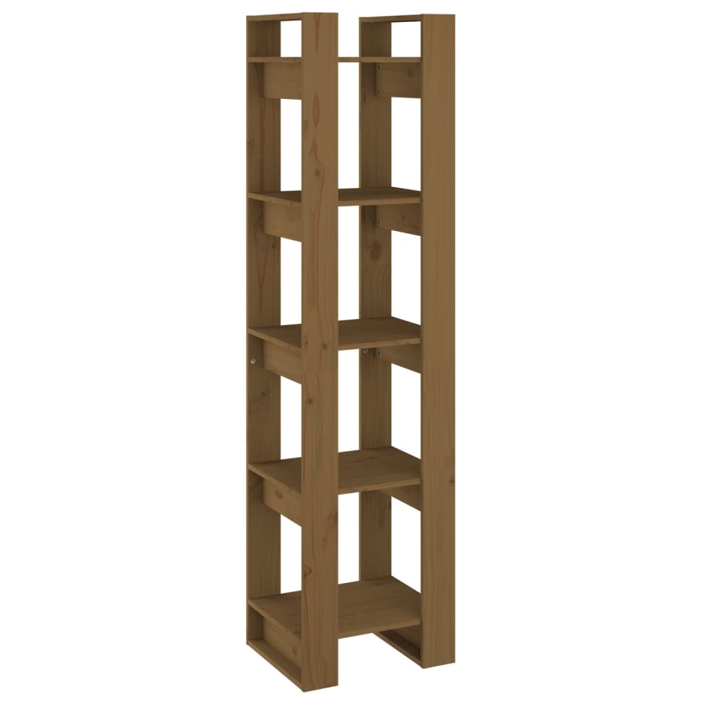 vidaXL Bibliotecă/Separator cameră, maro miere, 41x35x160 cm, lemn pin vidaXL Bibliotecă/Separator cameră, maro miere, 41x35x160 cm, lemn pin