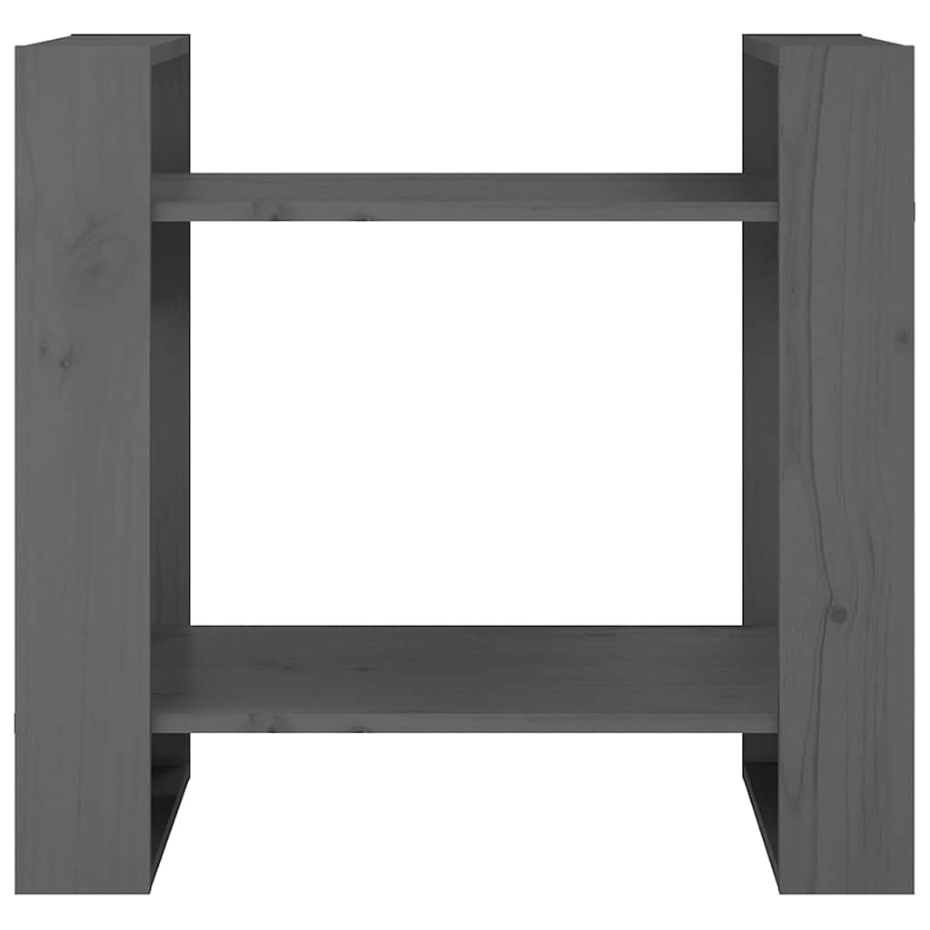 vidaXL Bibliotecă/Separator cameră, gri, 60x35x57 cm, lemn masiv pin vidaXL Bibliotecă/Separator cameră, gri, 60x35x57 cm, lemn masiv pin