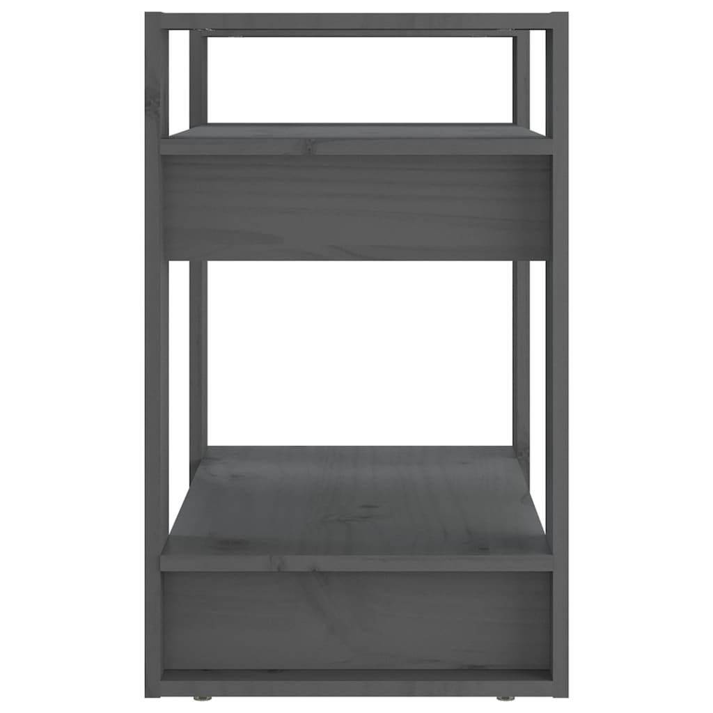 vidaXL Bibliotecă/Separator cameră, gri, 60x35x57 cm, lemn masiv pin vidaXL Bibliotecă/Separator cameră, gri, 60x35x57 cm, lemn masiv pin